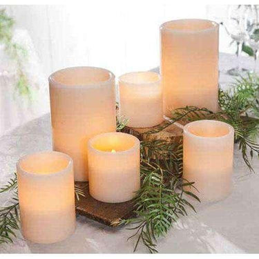 6/Set, LED Flicker Pillars - The Fox Decor